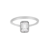 925 Sterling Silver Natural White Topaz Gemstone Silver Rings