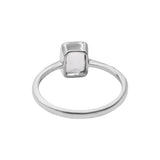925 Sterling Silver Natural White Topaz Gemstone Silver Rings