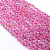 Certified 7 Line Natural Ruby Oval Cabochon Spiritual Healing Gemstone Beads Strand 925 Silver Necklace