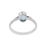 925 Sterling Silver London Blue Topaz Gemstone Silver Oval Shaped Rings