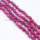 4 Layered Natural Ruby Oval Cabochon Spiritual Healing Gemstone Beads Strand 925 Silver Necklace