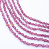 3 Layered Natural Ruby Oval Cabochon Spiritual Healing Gemstone Beads Strand 925 Silver Necklace