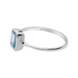 Natural Blue Topaz Gemstone 925 Sterling Silver Rings