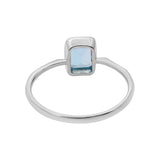Natural Blue Topaz Gemstone 925 Sterling Silver Rings