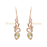 Natural Pear Cut Citrine Gemstone 925 Sterling Silver Gemstone Drop Earring