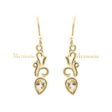 Natural Pear Cut Citrine Gemstone 925 Sterling Silver Gemstone Drop Earring