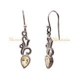 Natural Pear Cut Citrine Gemstone 925 Sterling Silver Gemstone Drop Earring