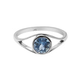 Natural Blue Topaz Gemstone 925 Sterling Silver Healing Ring