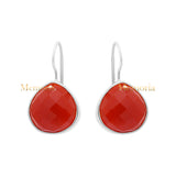 Natural Carnelian Gemstone 925 Sterling Silver Drop Dangle Earring