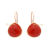 Natural Carnelian Gemstone 925 Sterling Silver Drop Dangle Earring