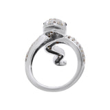 Snake Natural Blue Sapphire Gemstone and Diamond 925 Sterling Silver Ring