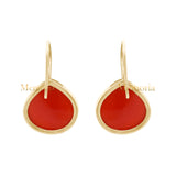 Natural Carnelian Gemstone 925 Sterling Silver Drop Dangle Earring