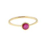 Natural Ruby Gemstone 925 Sterling Silver Gold Plated Ring