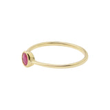 Natural Ruby Gemstone 925 Sterling Silver Gold Plated Ring