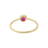 Natural Ruby Gemstone 925 Sterling Silver Gold Plated Ring