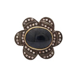 Gold Plated Designer 925 Sterling Silver Natural Blue Sapphire and Diamond Ring