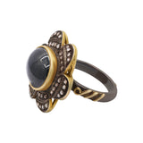 Gold Plated Designer 925 Sterling Silver Natural Blue Sapphire and Diamond Ring