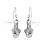 925 Sterling Silver Gold Plated White Moonstone Gemstone Dangle Drop Earring