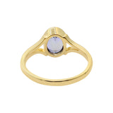 925 Sterling Silver Natural Tanzanite Gemstone Gold Plated Ring
