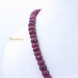 Sale Certified 1 Line Natural Ruby Round Faceted Spiritual Healing Gemstone Beads Strand Necklace