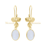 Natural Moonstone Gemstone 925 Sterling Silver Drop Dangle Earring