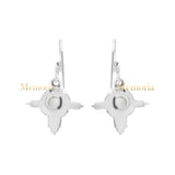 Drop Dangle Round Shaped Natural Moonstone Gemstone 925 Sterling Silver Earring