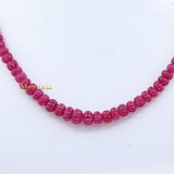 1 Line Natural Ruby Pumpkin Shaped Spiritual Healing Gemstone Carving Beads Strand Necklace