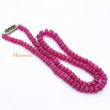 1 Line Natural Ruby Pumpkin Shaped Spiritual Healing Gemstone Carving Beads Strand Necklace