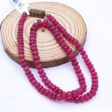 1 Line Natural Ruby Pumpkin Shaped Spiritual Healing Gemstone Carving Beads Strand Necklace