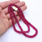 1 Line Natural Ruby Pumpkin Shaped Spiritual Healing Gemstone Carving Beads Strand Necklace