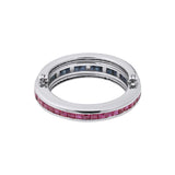 Designer Natural Blue Sapphire Natural Ruby Gemtone and Diamond 925 Sterling Silver Ring