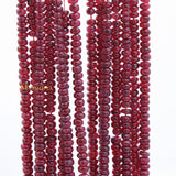 Buy 7 Line Round Smooth Shaped Natural Ruby Spiritual Healing Gemstone Beads Strand Necklace