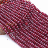 Buy 7 Line Round Smooth Shaped Natural Ruby Spiritual Healing Gemstone Beads Strand Necklace