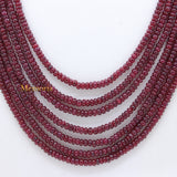 Buy 7 Line Round Smooth Shaped Natural Ruby Spiritual Healing Gemstone Beads Strand Necklace