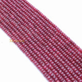 Buy 6 Line Round Smooth Shaped Natural Ruby Spiritual Healing Gemstone Beads Strand Necklace