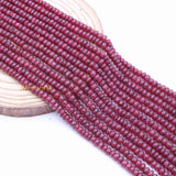 Buy 6 Line Round Smooth Shaped Natural Ruby Spiritual Healing Gemstone Beads Strand Necklace