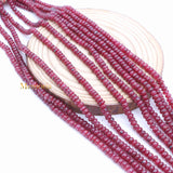 Buy 5 Line Round Smooth Shaped Natural Ruby Spiritual Healing Gemstone Beads Strand Necklace