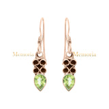 Natural Peridot Gemstone 925 Sterling Silver Drop Dangle Earring