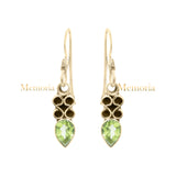 Natural Peridot Gemstone 925 Sterling Silver Drop Dangle Earring