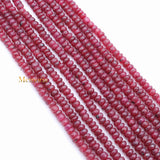 Buy 5 Line Round Smooth Shaped Natural Ruby Spiritual Healing Gemstone Beads Strand Necklace