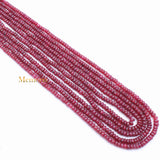 Buy 5 Line Round Smooth Shaped Natural Ruby Spiritual Healing Gemstone Beads Strand Necklace