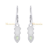 Natural Peridot Gemstone 925 Sterling Silver Drop Dangle Earring