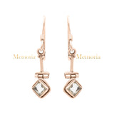 Natural Citrine Gemstone 925 Sterling Silver Gold Plated Drop Earring