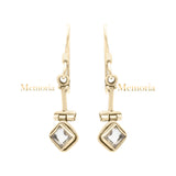 Natural Citrine Gemstone 925 Sterling Silver Gold Plated Drop Earring