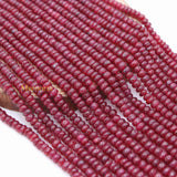 Buy 9 Line Round Smooth Shaped Natural Ruby Spiritual Healing Gemstone Beads Strand Necklace