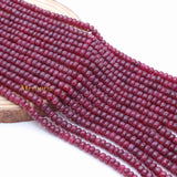 Buy 9 Line Round Smooth Shaped Natural Ruby Spiritual Healing Gemstone Beads Strand Necklace