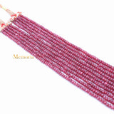 7 Line Round Smooth Shaped Natural Ruby Spiritual Healing Gemstone Beads Strand Necklace