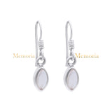 Natural Rose Quartz Gemstone 925 Sterling Silver Drop Earring