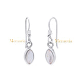Natural Rose Quartz Gemstone 925 Sterling Silver Drop Earring