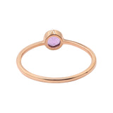 Natural Amethyst Gemstone 925 Sterling Silver Rose Gold Plated Ring